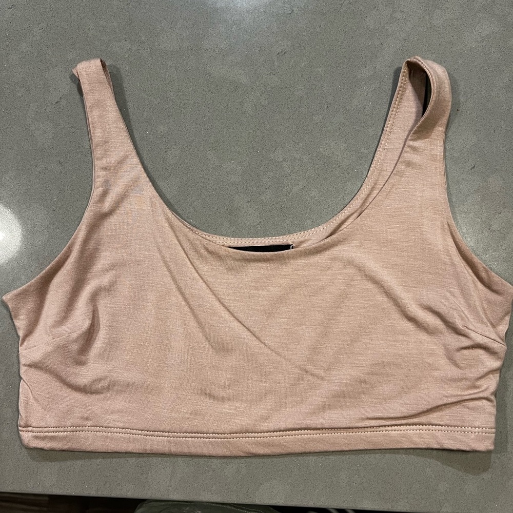 JLUXLABEL Tan Crop Top